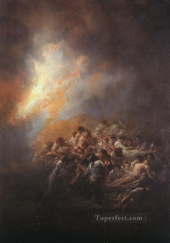 The Fire Romantic modern Francisco Goya Oil Paintings